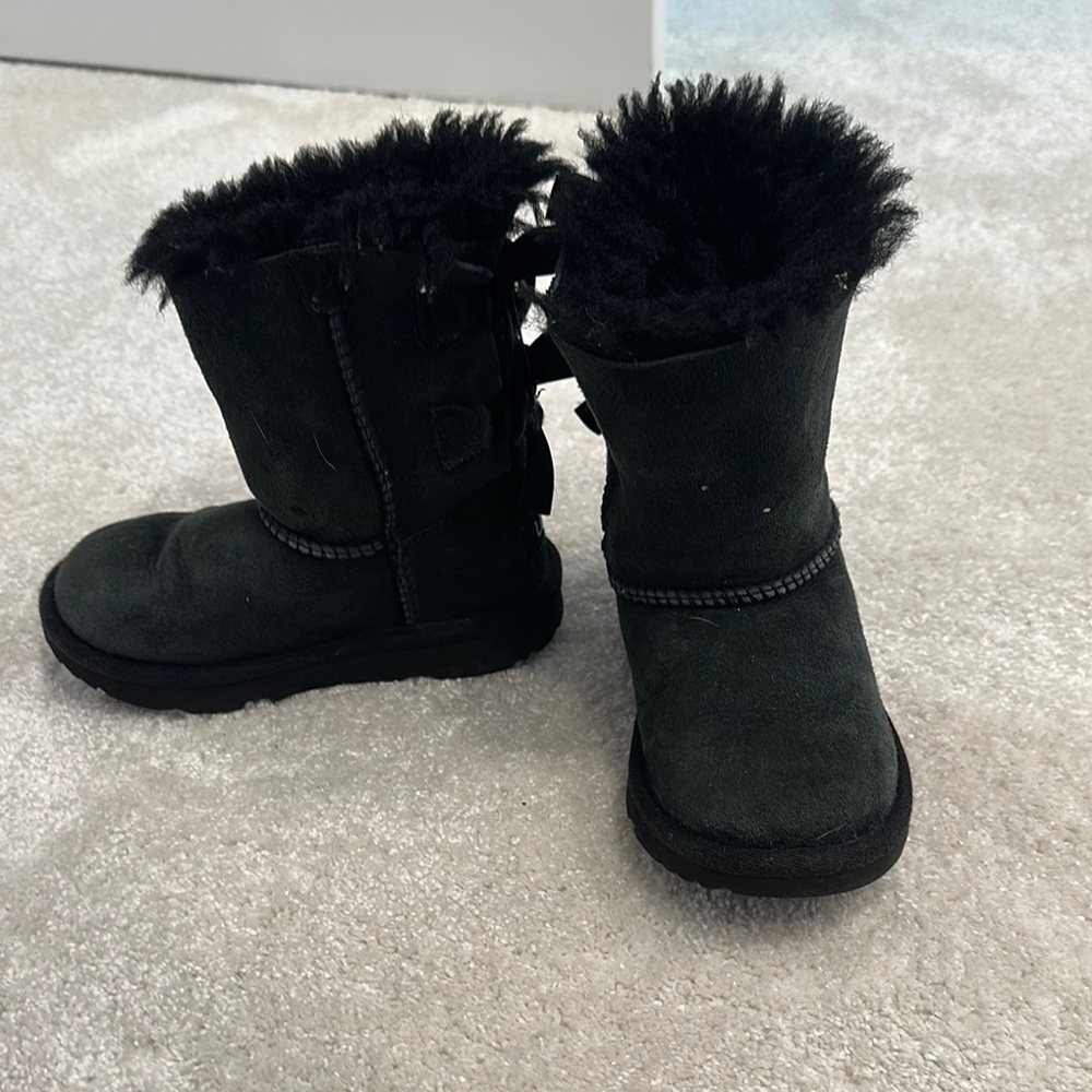 Kids Black Fur-Lined Boots